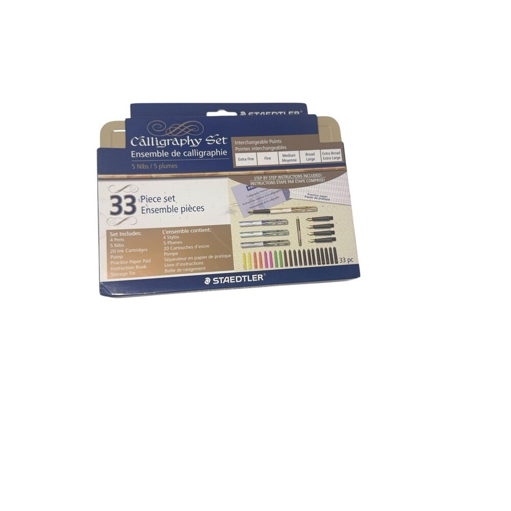Staedtler 5 Nib Calligraphy Pen Set - Extra Fine, Fine, Medium, Bold, Extra Bold